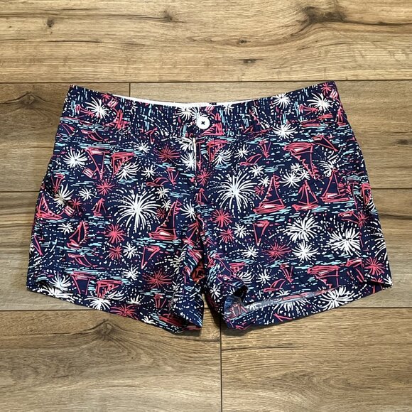 Lilly Pulitzer The Callahan Shorts SZ 8 Sparks Fly Glow in the Dark Patriotic - Picture 1 of 13